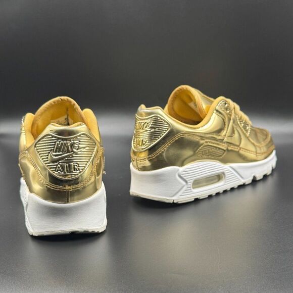 Wmns Nike Air Max 90 Metallic Gold - Picture 10 of 10